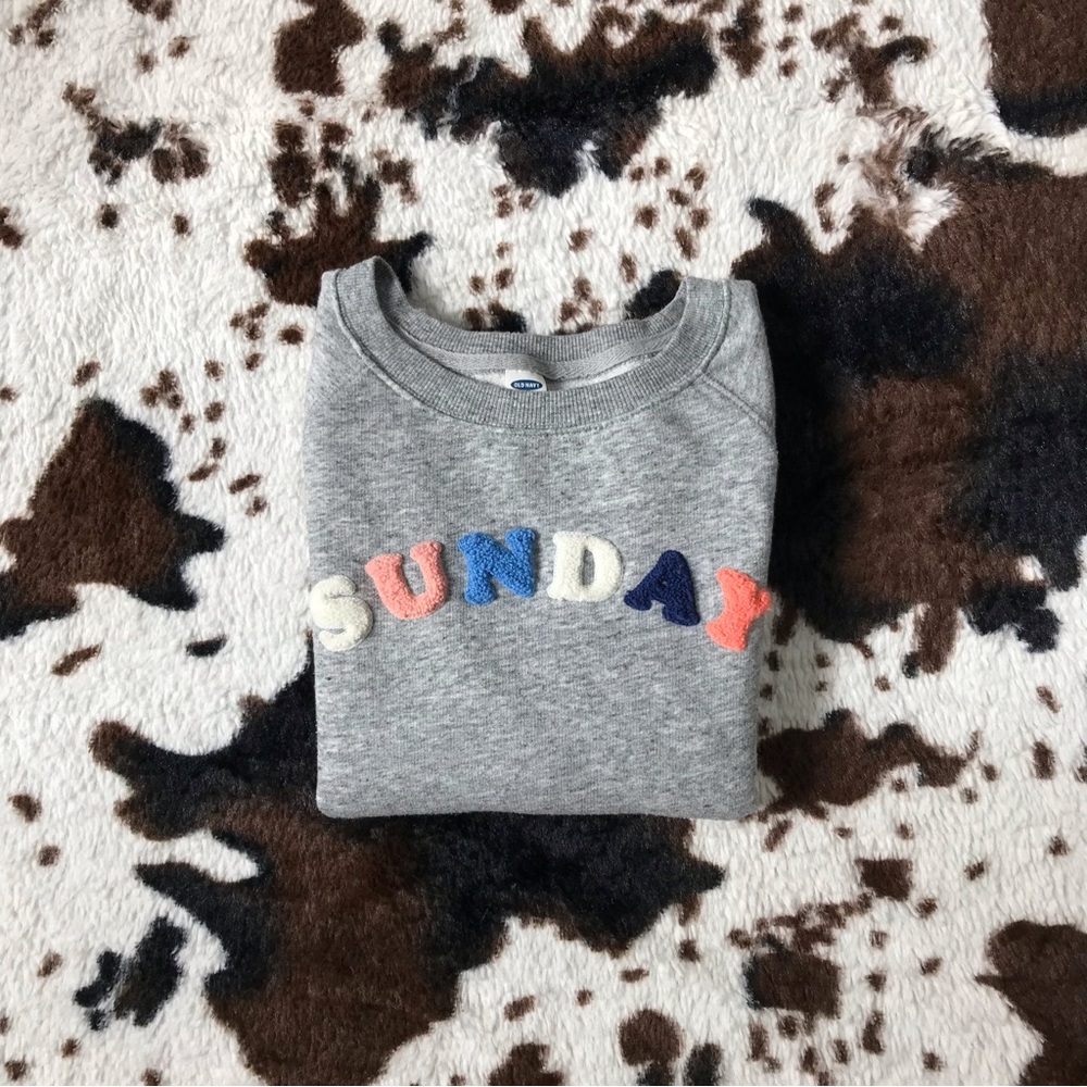 Old Navy SUNDAY Sweatshirt - Women’s XS